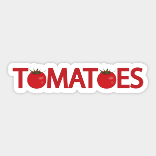 Tomatoes Typographic Logos Sticker